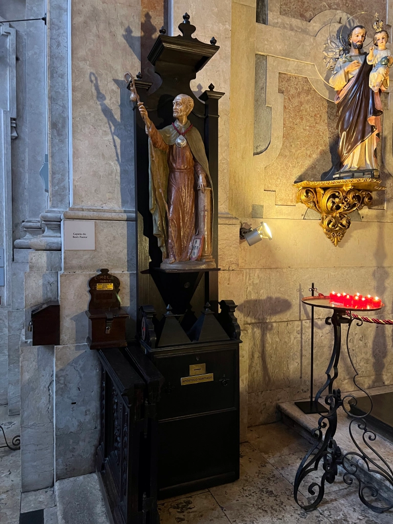 unusual statue of St. James the apostle