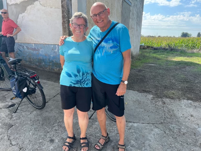 Heinz and Dagmar from Nuremberg bicycling the Camino