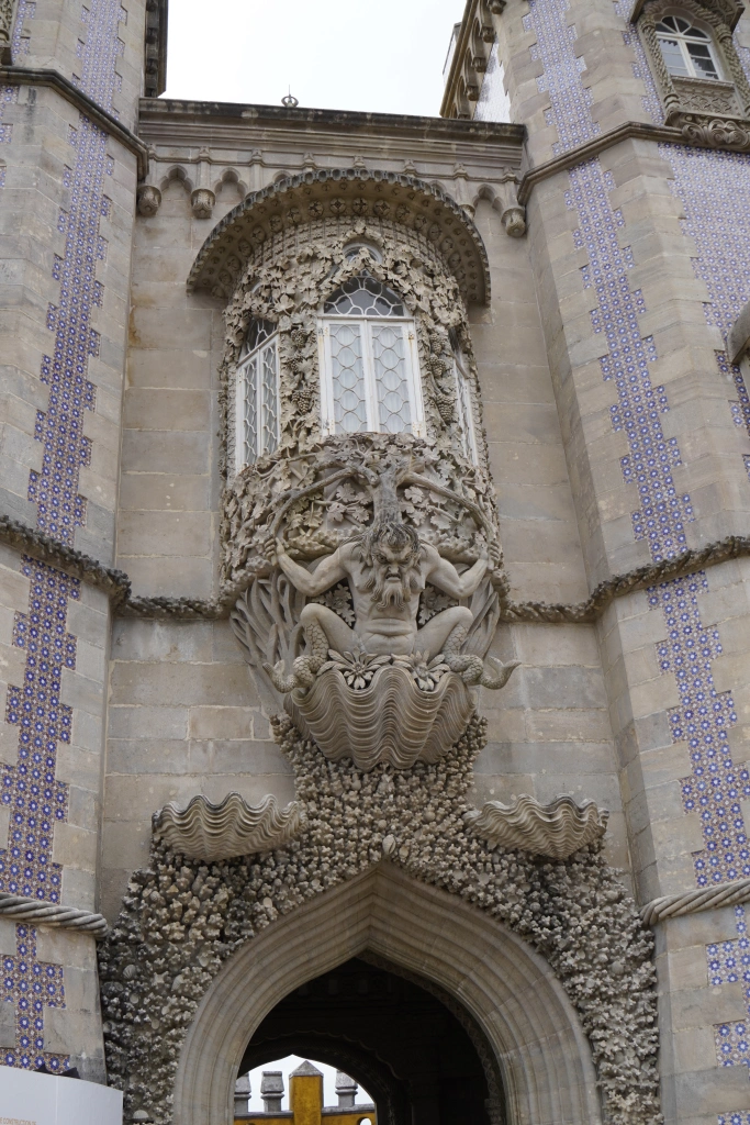 Triton gate at the Pena Palace in Sintra