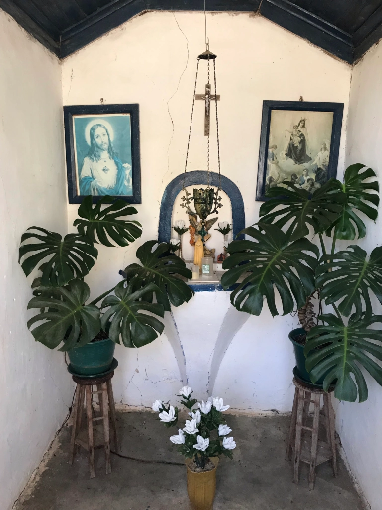 inside the chapel used as part of a wall