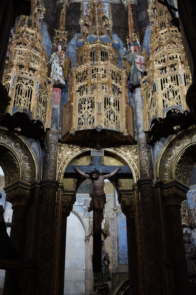 intricate details in the chapel of the Convent of Christ (formerly the Templar Castle)