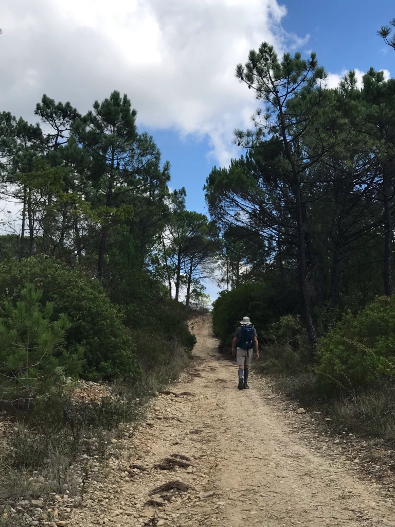 Richard on a rocky path