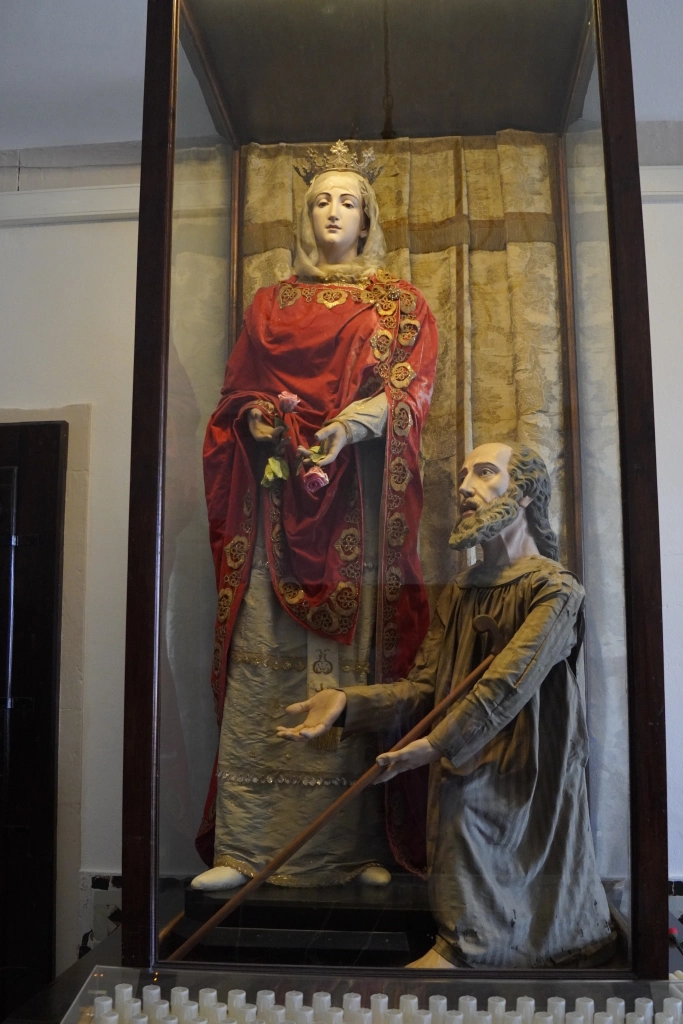 Monastery of Santa Clara-a-Nova at Coimba, display of St. Isabel and husband Dom Dinis