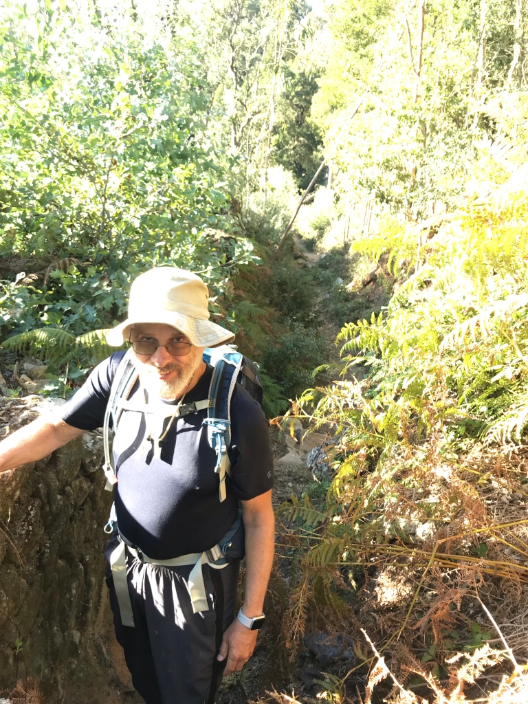 slow going on this rocky narrow trail that required some climbing