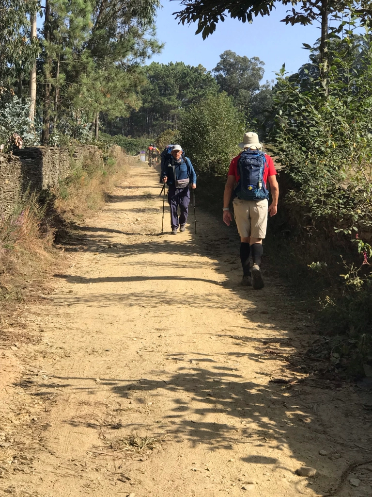 Richard on the trail meeting Fatima pilgrims