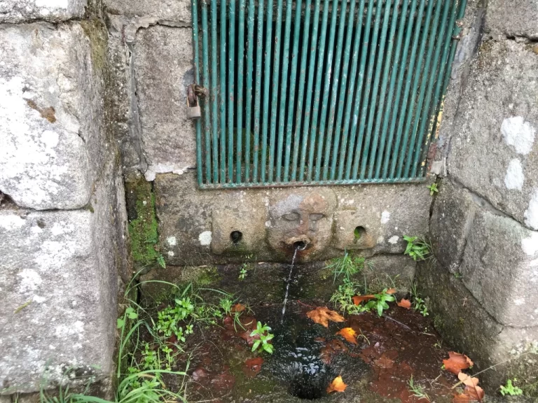 fountain under chapel where St. James hid