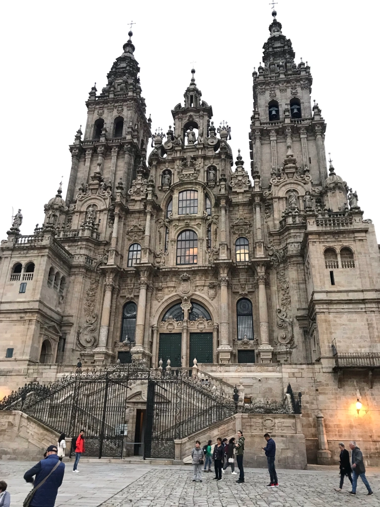 dusk at St. James Cathedral in Santiago de Compostela