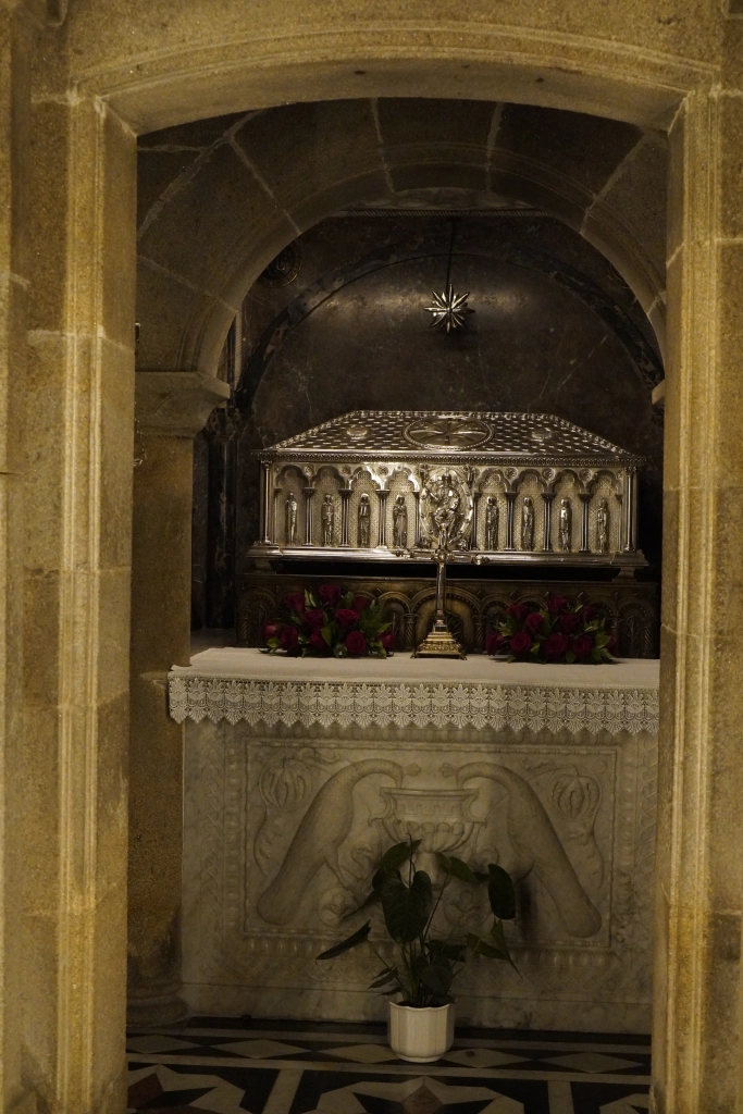 the urn supposedly containing the ashes of St. James