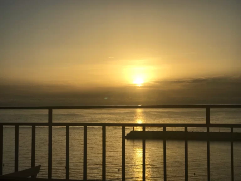 Sunup from our 12th floor balcony Santa Cruz de Tenerife