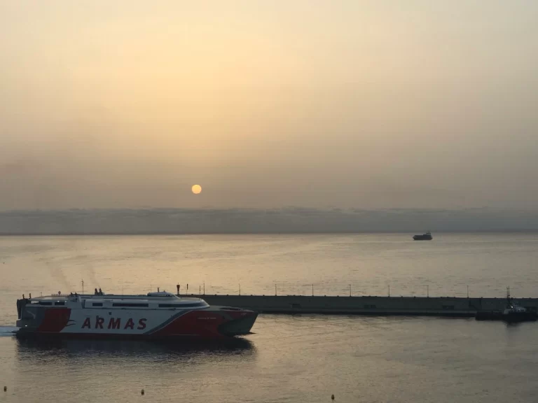 Armas ferry arrives in Tenerife's Santa Cruz harbor