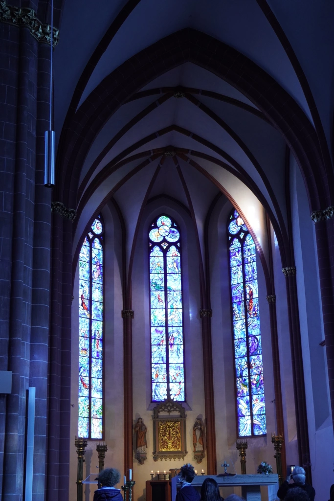 Chagall windows inside St. Stephen's Church, Mainz