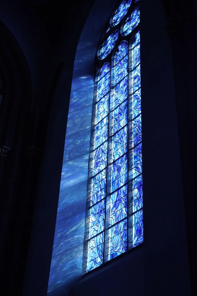 Chagall windows inside St. Stephen's Church, Mainz