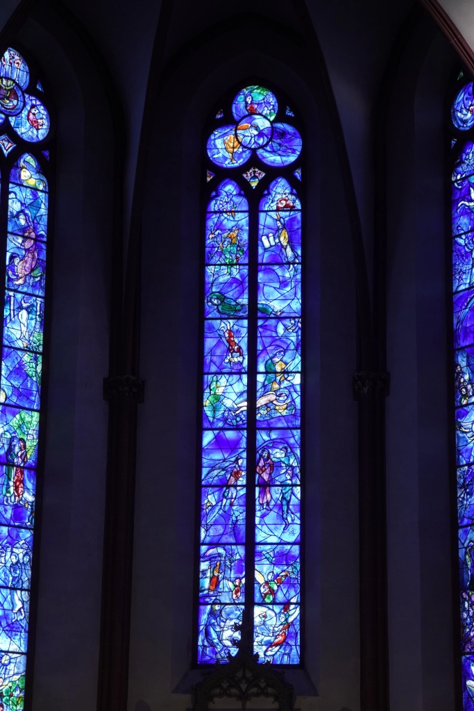 Chagall windows inside St. Stephen's Church, Mainz