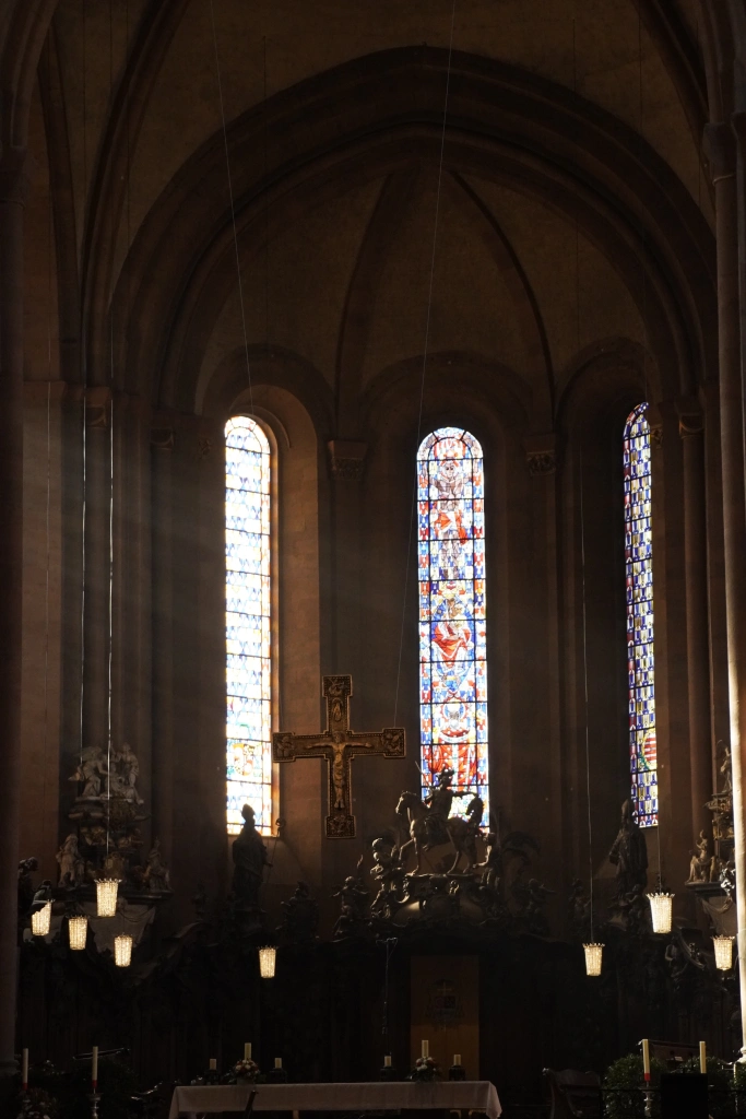 windows inside St. Martin’s Cathedral, Mainz