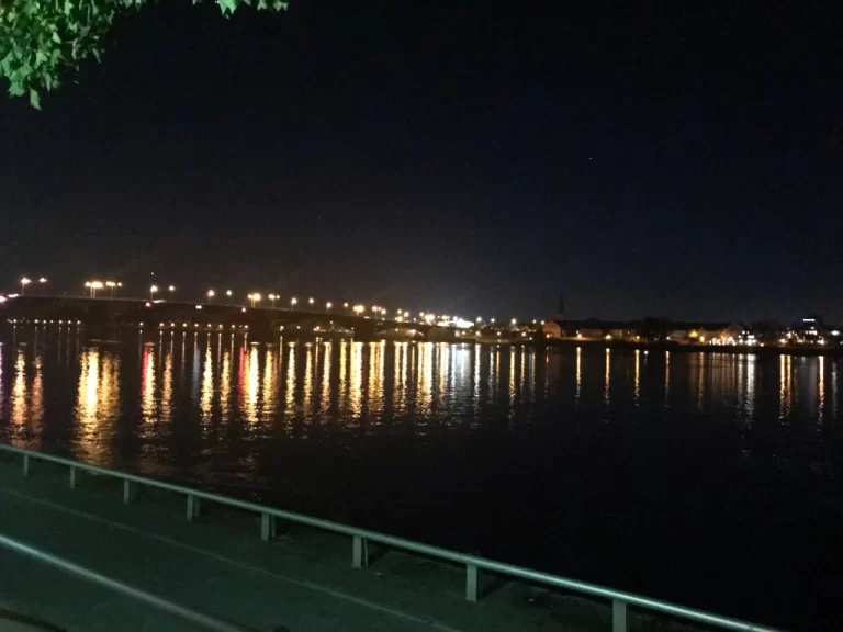 Mainz river at night